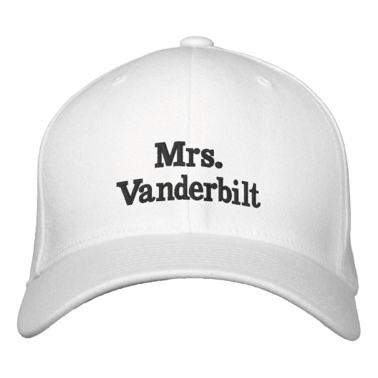 Frau Vanderbilt Classic Hat 🧢 Bestickte Baseballkappe (Vorderseite)