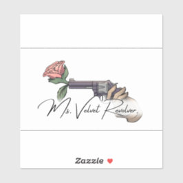 Frau Velvet Revolver Logo für die Markenbezeichnun Aufkleber