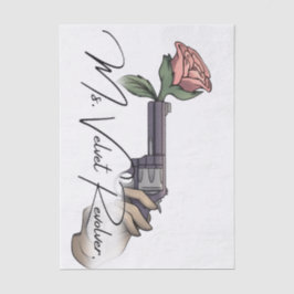 Frau Velvet Revolver Logo für die Markenbezeichnun Seidenpapier