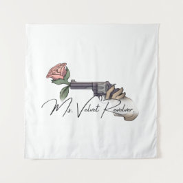 Frau Velvet Revolver Logo für die Markenbezeichnun Wandteppich