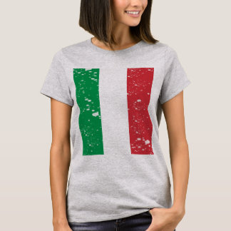 Frau Vintage Retro Italienische Flagge Land Europa T-Shirt