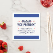 Frau Vizepräsidentin Kamala Harris Einweihung Serviette (Beispiel)