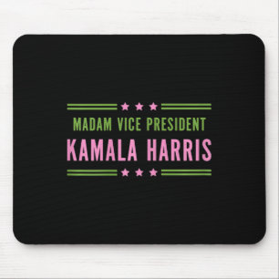 Frau Vizepräsidentin Kamala Harris Pink Green Mousepad