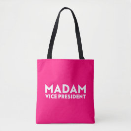 Frau Vizepräsidentin! Moderne Typografie mit heiße Tasche