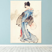 Frau, volles Portrait Leinwanddruck (Insitu (Holzboden))