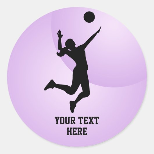 Frau Volleyball Player Beach Volleyball Runder Aufkleber (Vorderseite)