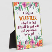 Frau Volunteer Vielen Dank für Ihr Dankeschön Fotoplatte (Seite)