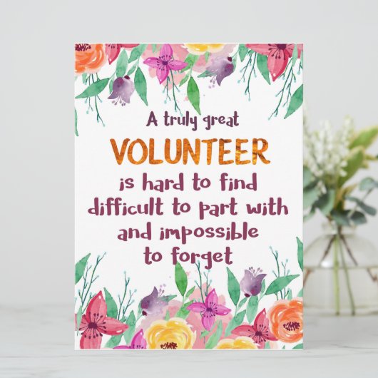 Frau Volunteer Vielen Dank für Ihr Dankeschön Karte (Stehend Vorderseite)