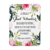 Frau Volunteer Vielen Dank für Ihr Dankeschön Magnet (Vertikal)