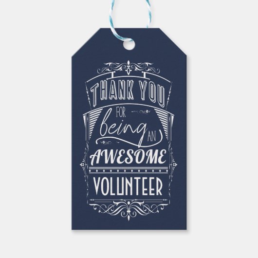 Frau Volunteer Vielen Dank für Ihre Anerkennung Geschenkanhänger (Vorderseite)