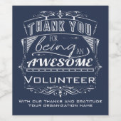 Frau Volunteer Vielen Dank für Ihre Anerkennung Weinetikett (Einzelnes Label)