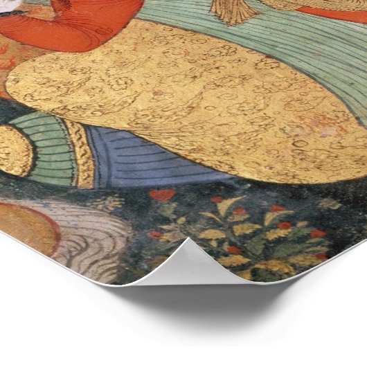 Frau vom Gericht von Shah Abbas I, 1585-1627 Poster (Ecke)