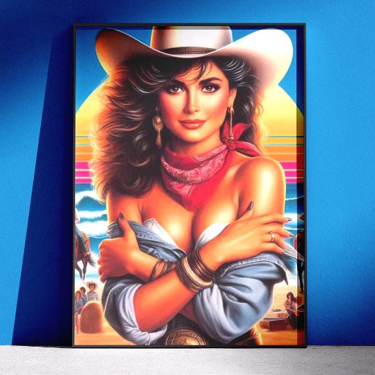 Frau vom Land der 80er Poster