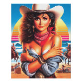 Frau vom Land der 80er Poster (Vorderseite)
