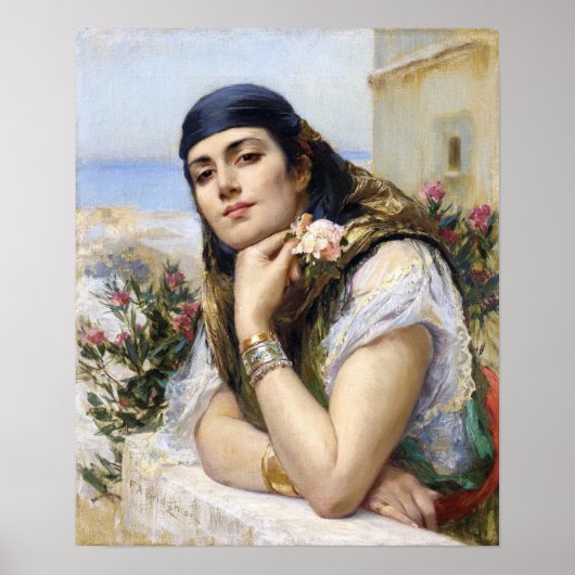 Frau von Algier, Arthur Bridgman Poster (Vorne)