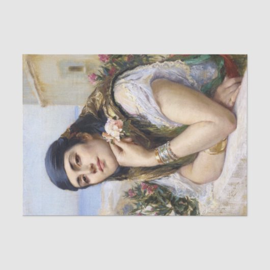 Frau von Algier, Arthur Bridgman Seidenpapier (Vorderseite)