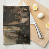 Frau von einem Hearth von Vincent van Gogh Geschirrtuch (Viertel Falte)