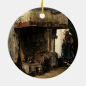 Frau von einem Hearth von Vincent van Gogh Keramikornament (Hinten)