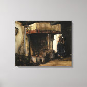 Frau von einem Hearth von Vincent van Gogh Leinwanddruck (Vorderseite)