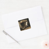 Frau von einem Hearth von Vincent van Gogh Quadratischer Aufkleber (Umschlag)