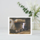 Frau von einer Hearth (F1222) Van Gogh Fine Art Postkarte (Stehend Vorderseite)
