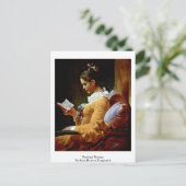 Frau von Jean-Honore Fragonard lesen Postkarte (Stehend Vorderseite)