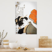 Frau von Utamaro lesen Poster (Küche)