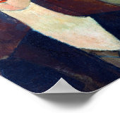 Frau vor der Tür von Amedeo Modigliani Poster (Ecke)