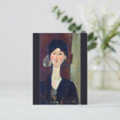 Frau vor der Tür von Amedeo Modigliani Postkarte (Stehend Vorderseite)