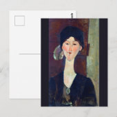 Frau vor der Tür von Amedeo Modigliani Postkarte (Vorne/Hinten)