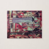 Frau vor einem großen belichteten Fenster Puzzle (Horizontal)