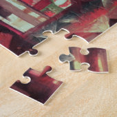 Frau vor einem großen belichteten Fenster Puzzle (Seite)