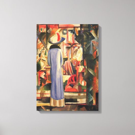 Frau vor einem Schaufenster durch August Macke Leinwanddruck (Vorderseite)