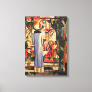 Frau vor einem Schaufenster von August Macke Leinwanddruck