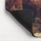 Frau vor einer Hütte Mousepad (Ecke)