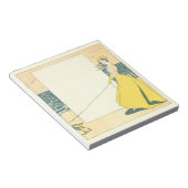 Frau Walking Dog am Strand Edward Penfield Notizblock (angewinkelt)