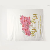 Frau Wall von Rose Boho Chic Bridal Hintergrund Wandteppich (Vorderseite (Horizontal))