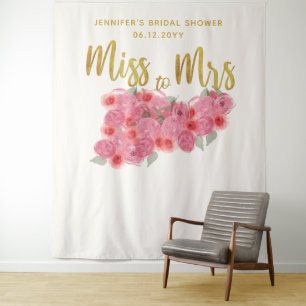 Frau Wall von Rose Boho Chic Bridal Hintergrund Wandteppich