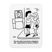 Frau Wartete, ein Datum zu treffen, das "eine Roll Magnet (Vertikal)