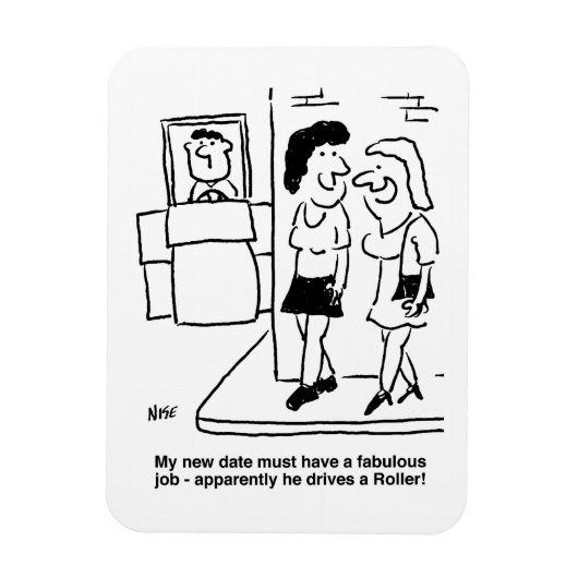 Frau Wartete, ein Datum zu treffen, das "eine Roll Magnet (Vertikal)