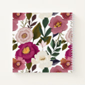 Frau Watercolor Floral Wedding Planner Notizblock (Rückseite)