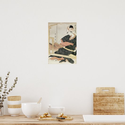 Frau Weaving Poster (Küche)