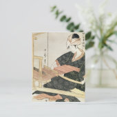 Frau Weaving Postkarte (Stehend Vorderseite)