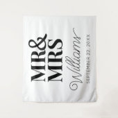 Frau Wedding Brautparty Moderner Hintergrund Wandteppich (Vorderseite)