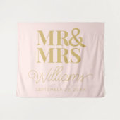 Frau Wedding Brautparty Moderner Hintergrund Wandteppich (Vorderseite (Horizontal))