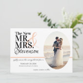 Frau Wedding Elopement mit Foto Dankeskarte (Stehend Vorderseite)