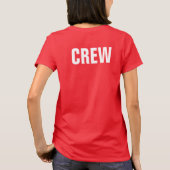 Frau Weihnachts-Crew Teammitarbeiter Red White T-Shirt (Rückseite)