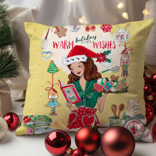 Frau Weihnachts Nussknacker Kekse Küche Kissen