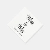 Frau White Brautparty Bachelorette Hen Serviette (Ecke)