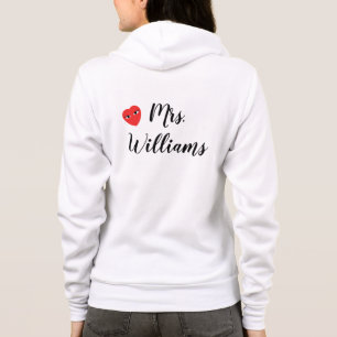 Frau Wifey Hoody mit Red Heart